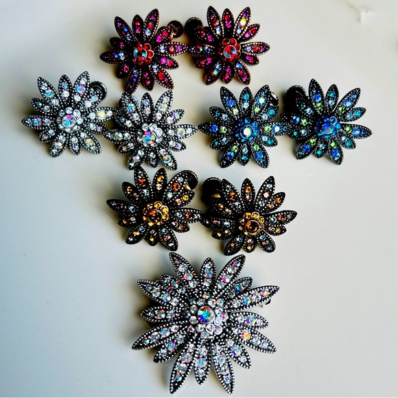 Vintage QVC Joan Rivers Classics Collection Starburst Earring Lot - Picture 2 of 13